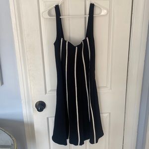 MAEVE from Anthropologie black dress with white stripes